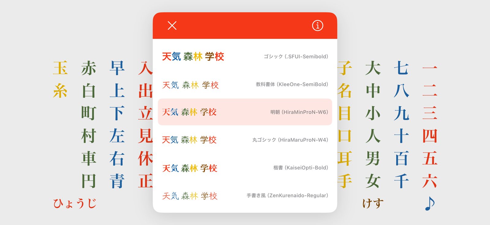 フォントの切り替え